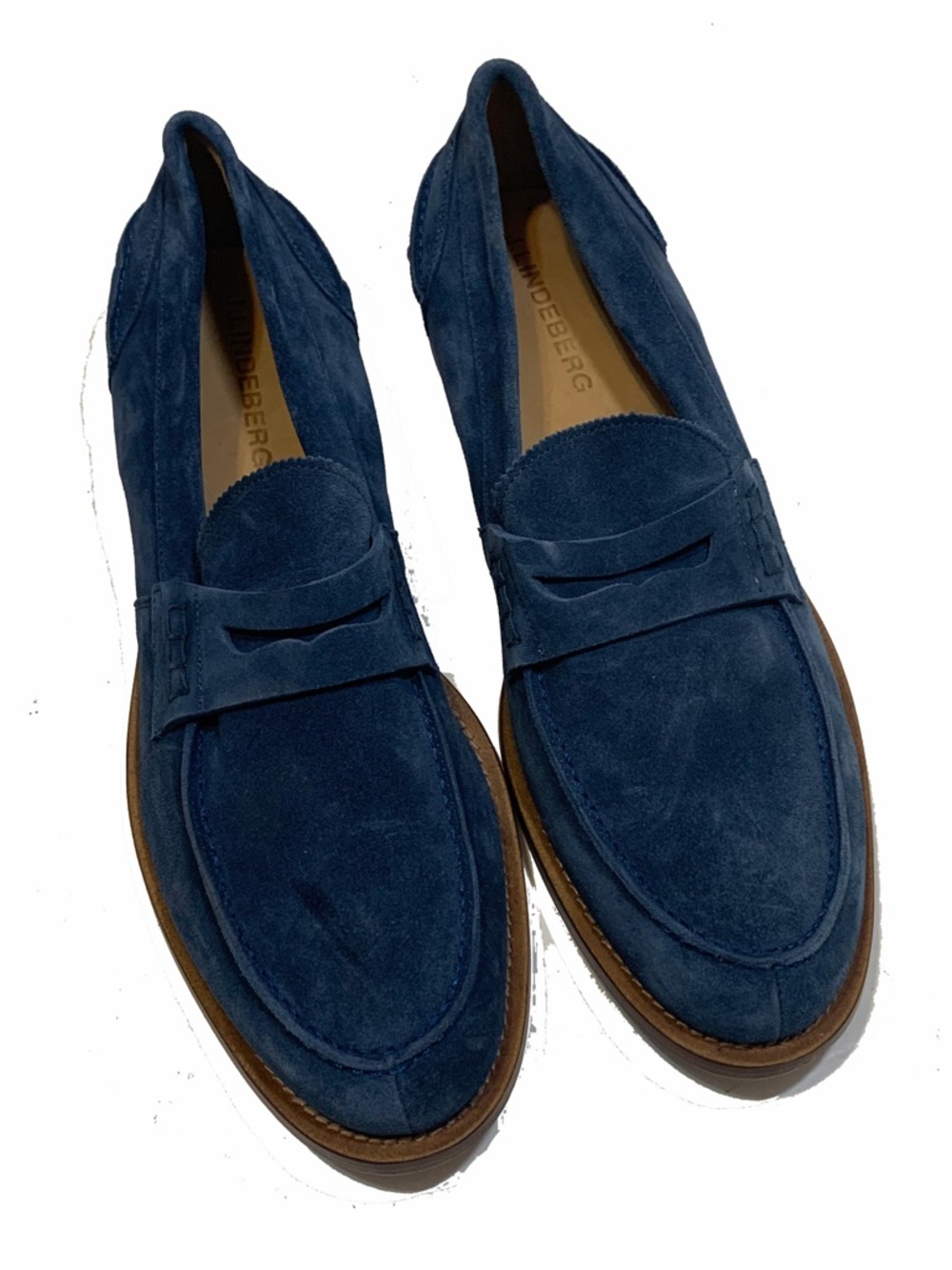 j lindeberg Men's Suede Penny Loafers